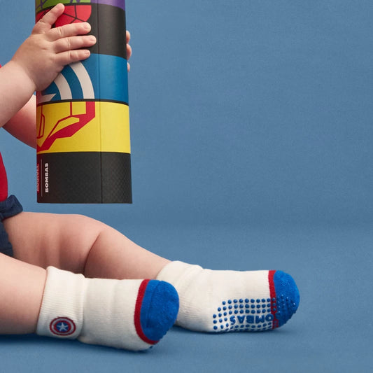 Marvel | Bombas Baby Gripper Sock 4-Pack Gift Box (6–12 Months) - US 1529