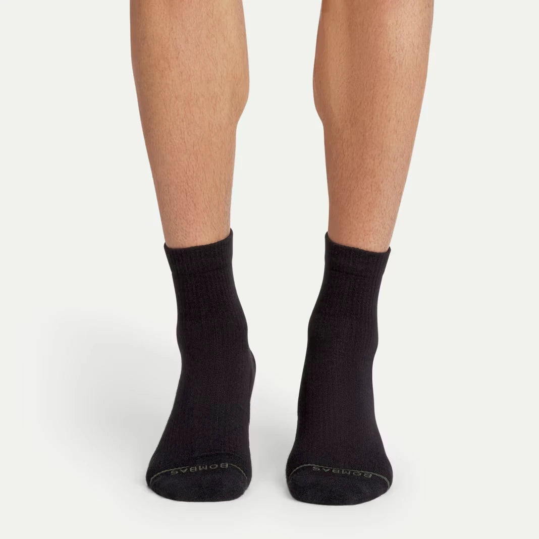 Men's Merino Wool Blend Modern Rib Quarter Sock 8-Pack - US 4188
