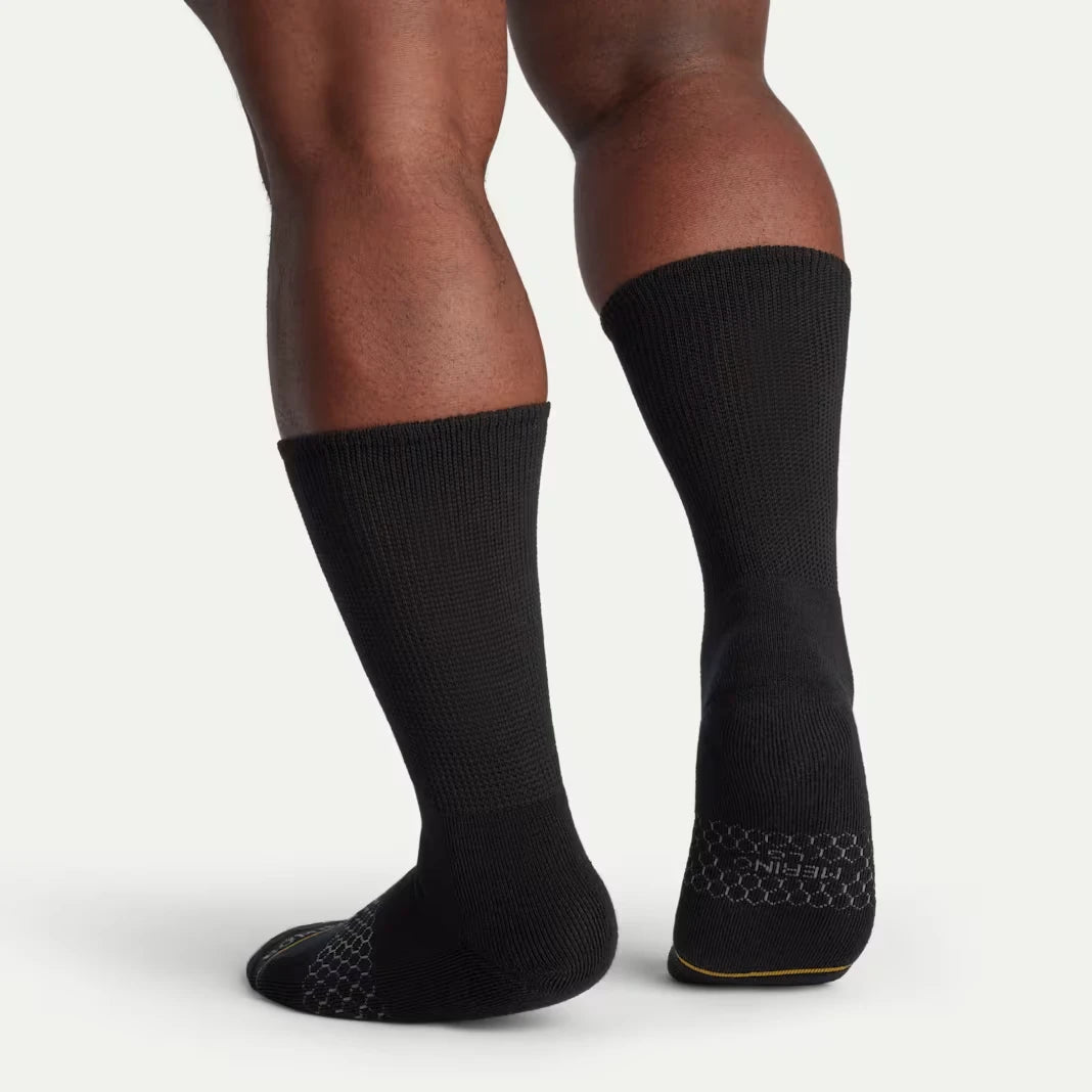 Men's Merino Wool Blend Wide Calf Socks - US 7415