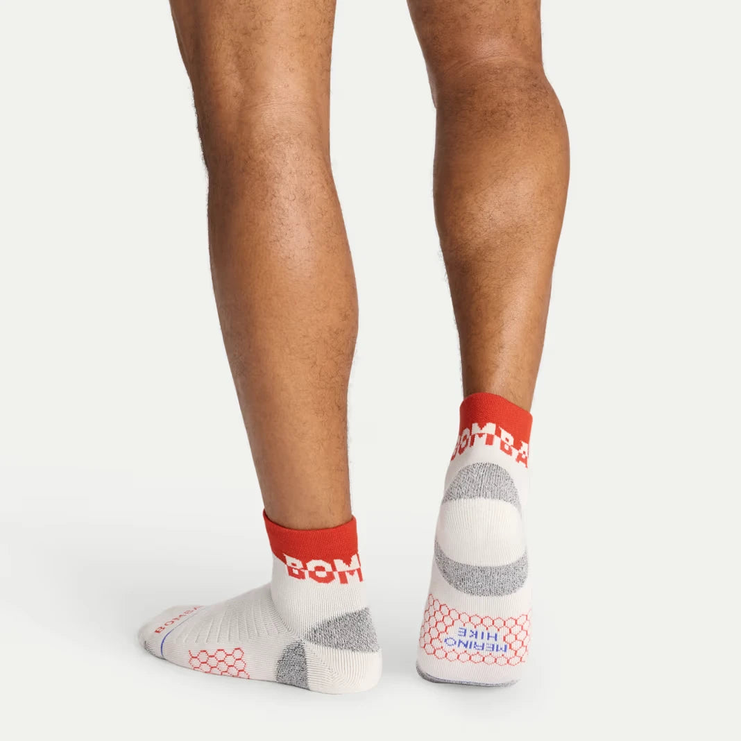 Men's Merino Wool Blend Hiking Quarter Socks - US 7925