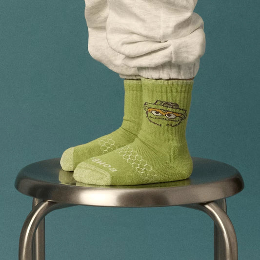 Sesame Street | Bombas Junior Gripper Calf Sock 4-Pack Gift Box - US 7607