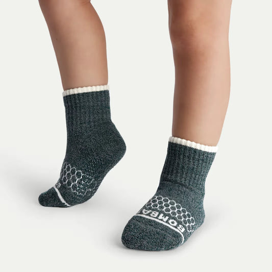 Toddler Merino Wool Blend Gripper Calf Sock 8-Pack - US 6131