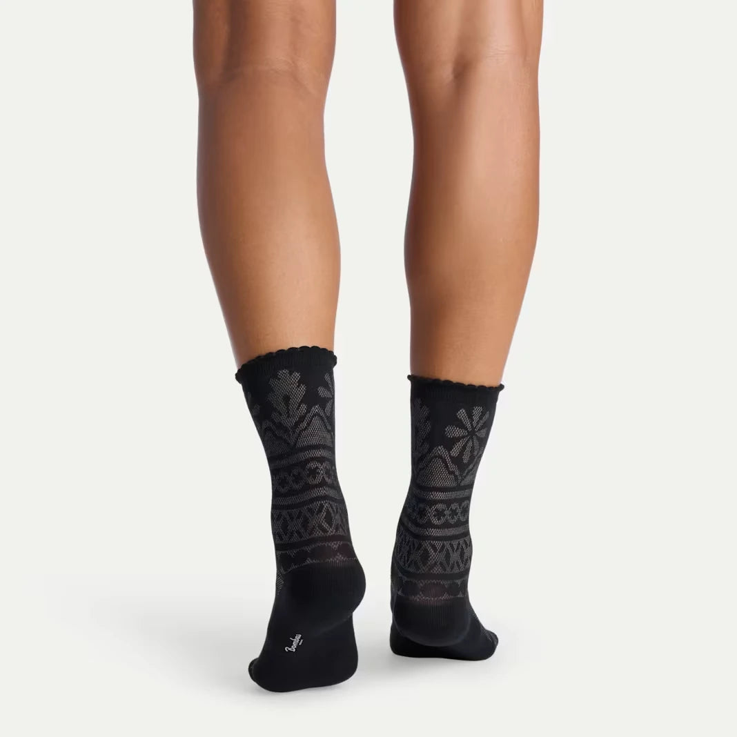 Women’s Floral Lace Half Calf Sock 3-Pack - US 0867