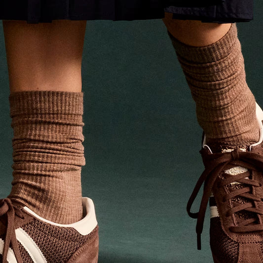 Women's Merino Wool Blend Modern Rib Calf Sock 8-Pack - US 8577