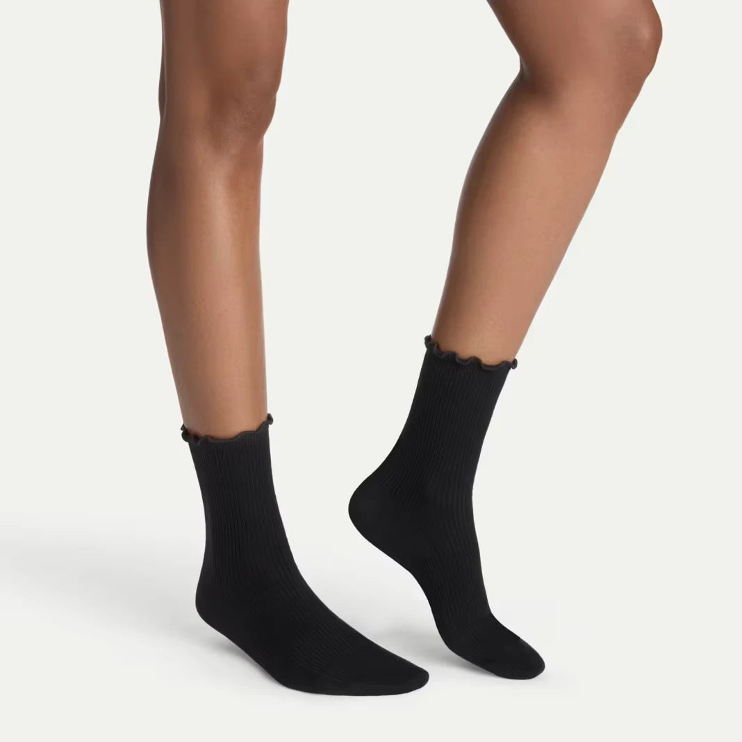 Women's Ruffle Rib Half Calf Sock 4-Pack - US 3774