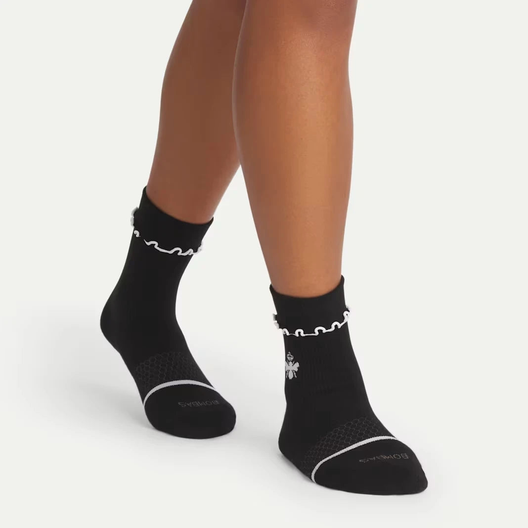 Women’s Ruffle Sport Half Calf Socks - US 9894