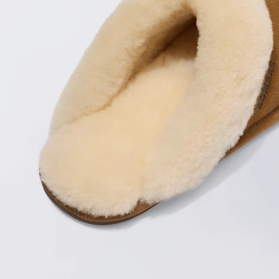 Women's Suede Fluff Scuff Slipper - US 0483