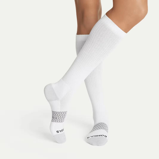 Women's Travel Compression Sock and Gripper Slipper 2-Pack - US 8972