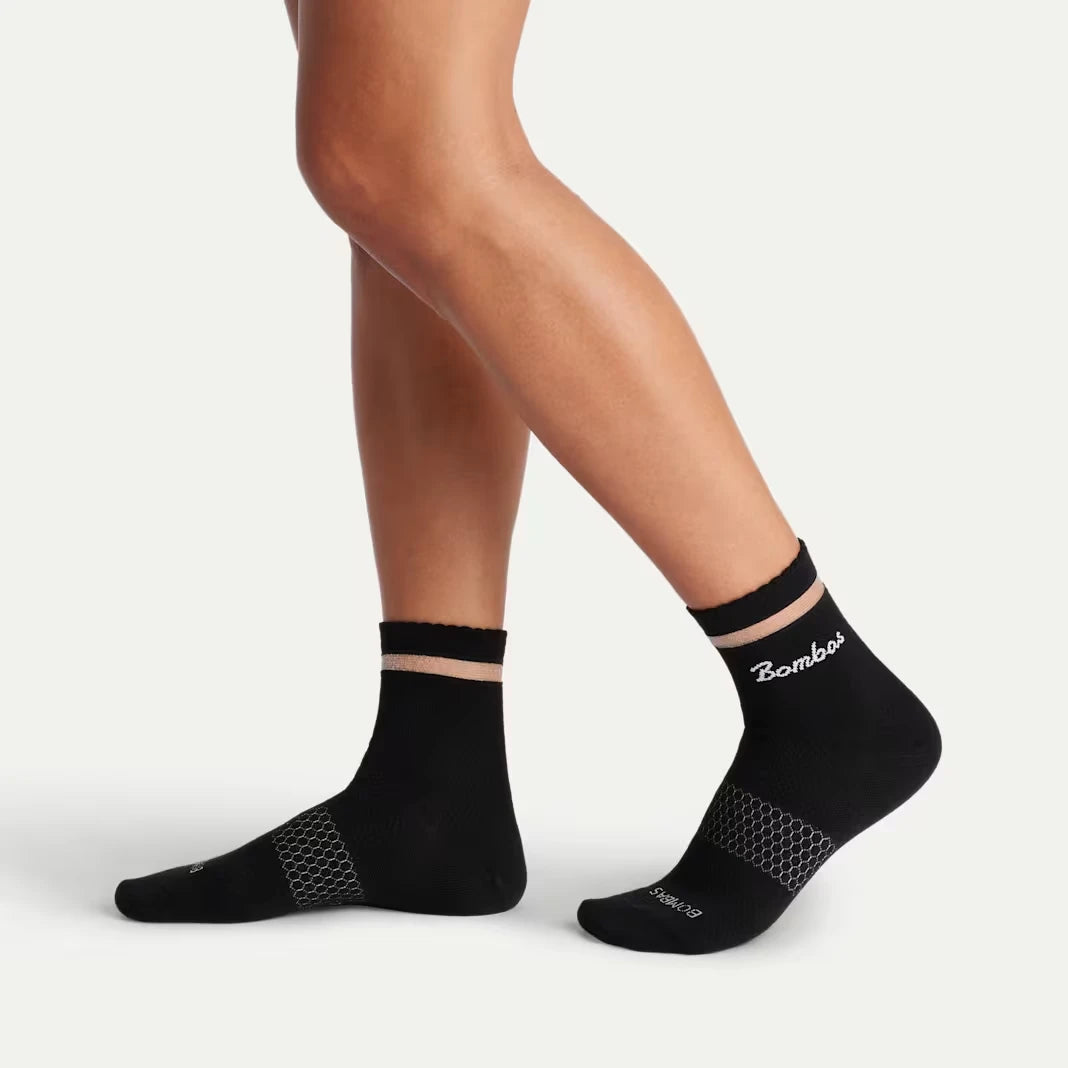 Women's UltraLite Sport Sheer Stripe Quarter Sock 6-Pack - US 8344
