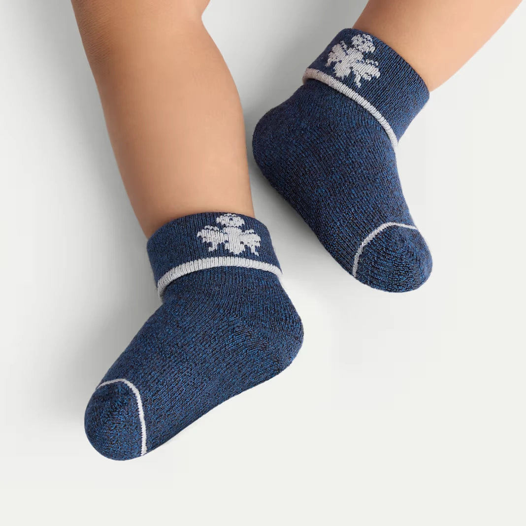 Baby Merino Wool Blend Calf Sock 4-Pack (0-6 Months) - US 9103