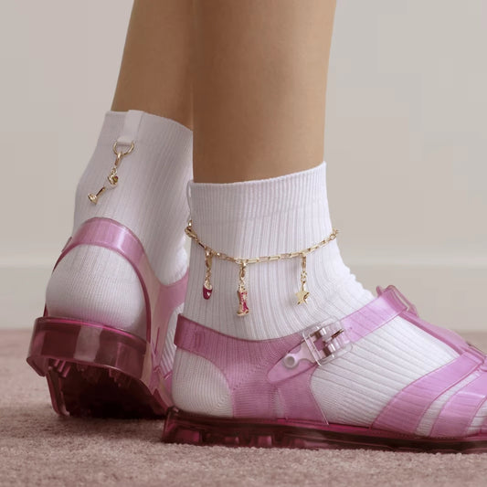 Bombas x Susan Alexandra Charms and Anklet Quarter Socks - US 9465