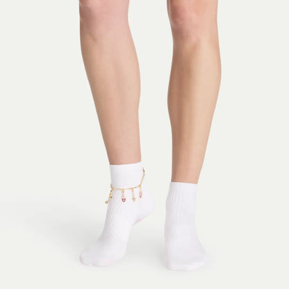 Bombas x Susan Alexandra Charms and Anklet Quarter Socks - US 9465