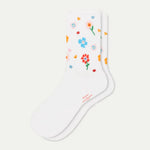 Bombas x Susan Alexandra Floral Embroidered Half Calf Socks - US 6324