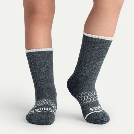 Junior Merino Wool Blend Gripper Calf Sock 8-Pack - US 0209