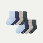 Junior Merino Wool Blend Gripper Calf Sock 8-Pack - US 0209