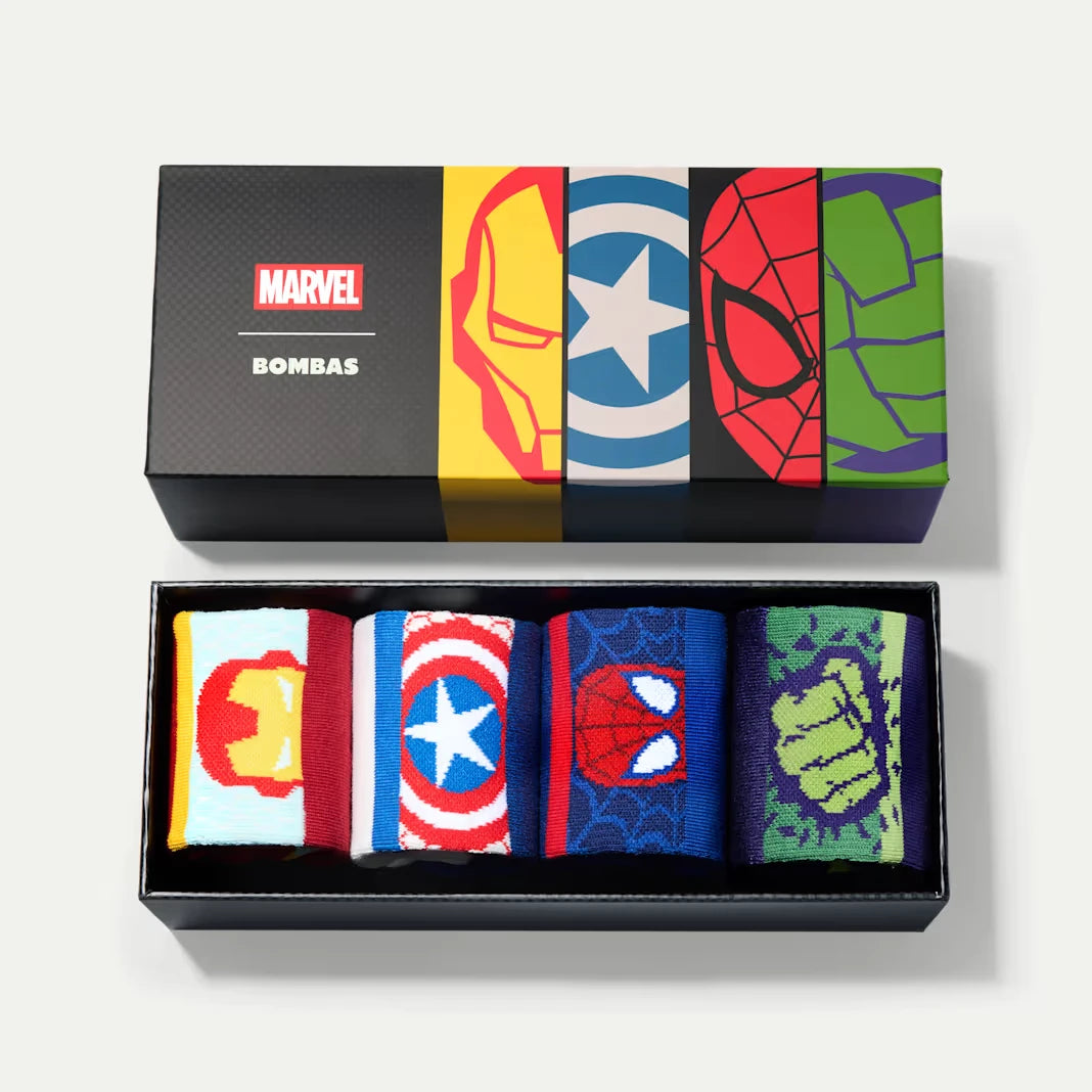 Marvel | Bombas Youth Ankle Sock 4-Pack Gift Box - US 9195