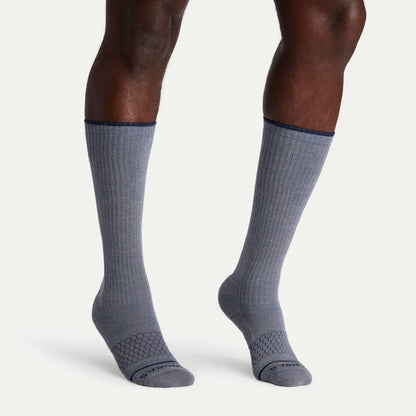 Men's Merino Wool Blend Everyday Compression Knee High Sock 6-Pack (15-20mmHg) - US 9842