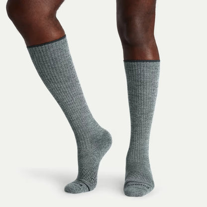 Men's Merino Wool Blend Everyday Compression Knee High Socks 3-Pack (15-20mmHg) - US 6329