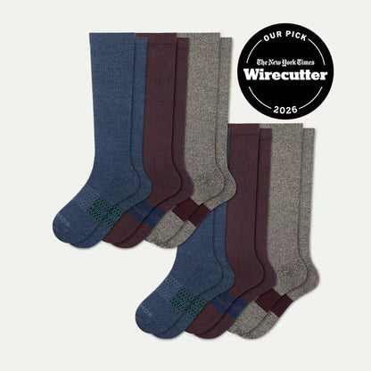 Men's Everyday Compression Knee High Sock 6-Pack (15-20mmHg) - US 5293