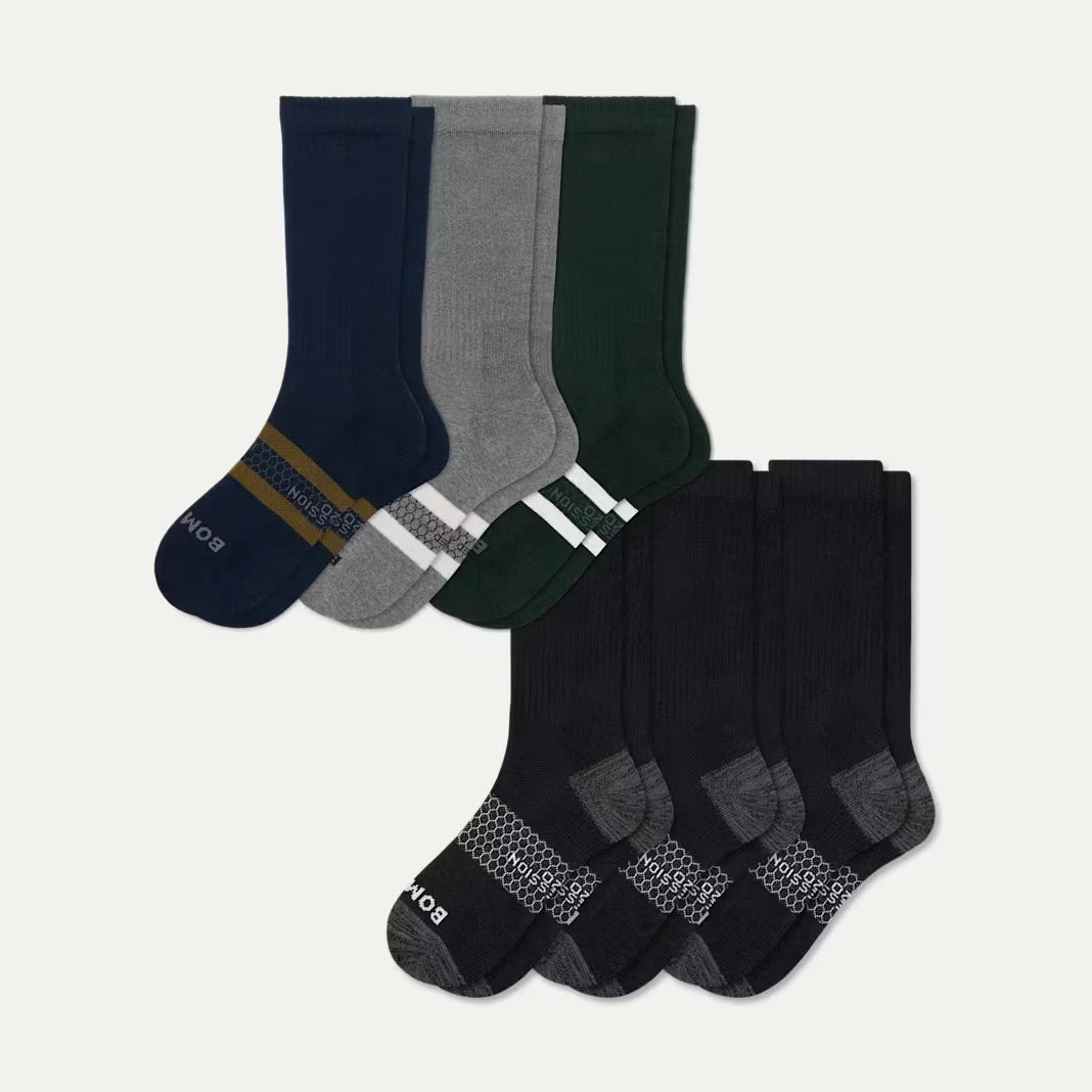 Men’s Everyday Compression Calf Sock 6-Pack (15-20mmHg) - US 0177