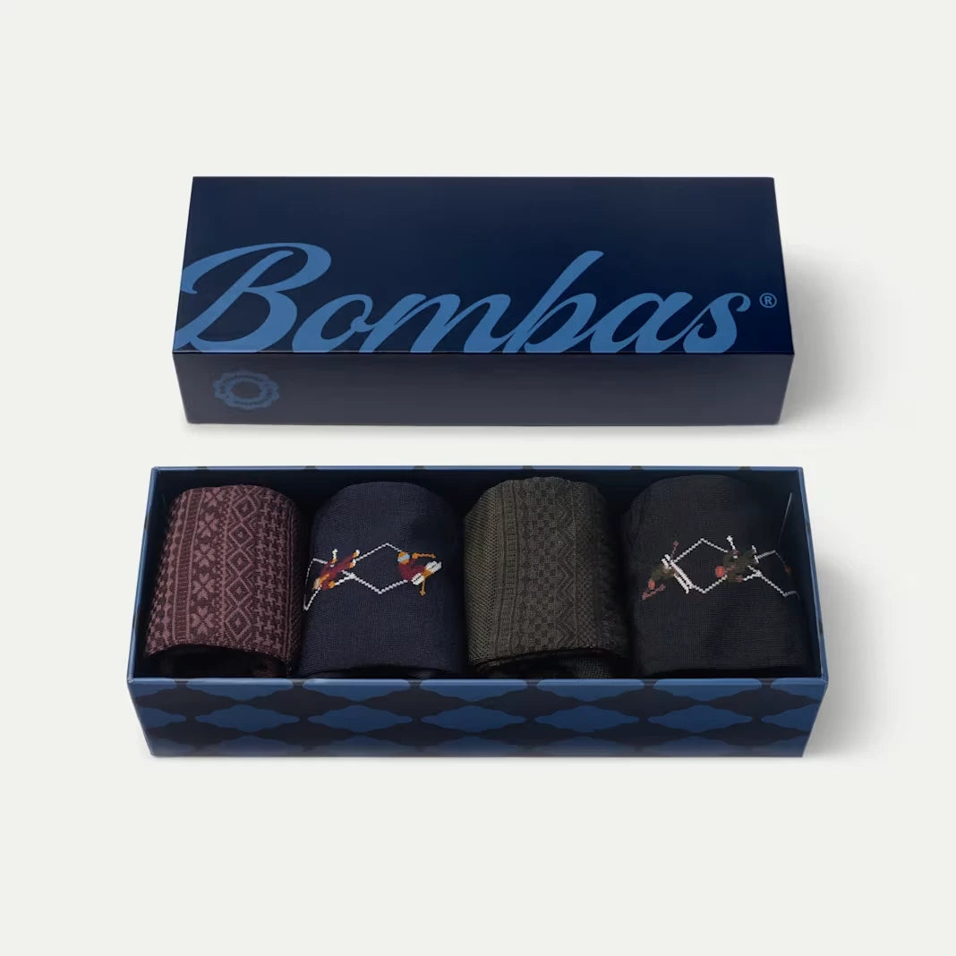 Men's Dress Calf Sock 4-Pack Gift Box - US 5622