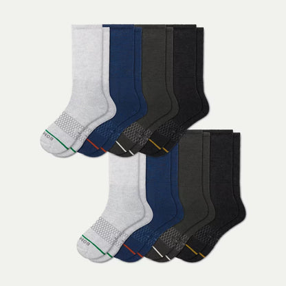 Men's Merino Wool Blend Wide Calf Sock 8-Pack - US 4174