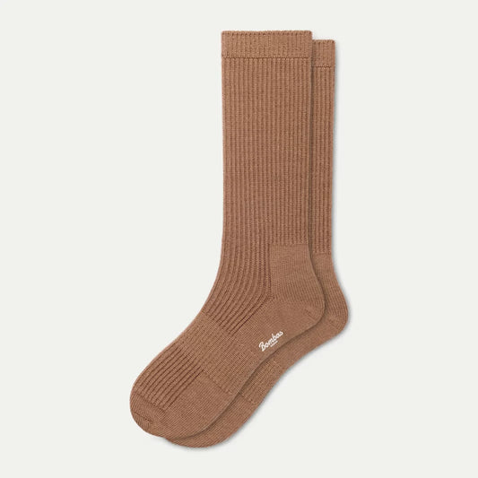 Men's Merino Cashmere Blend Fine Rib Calf Socks - US 1883