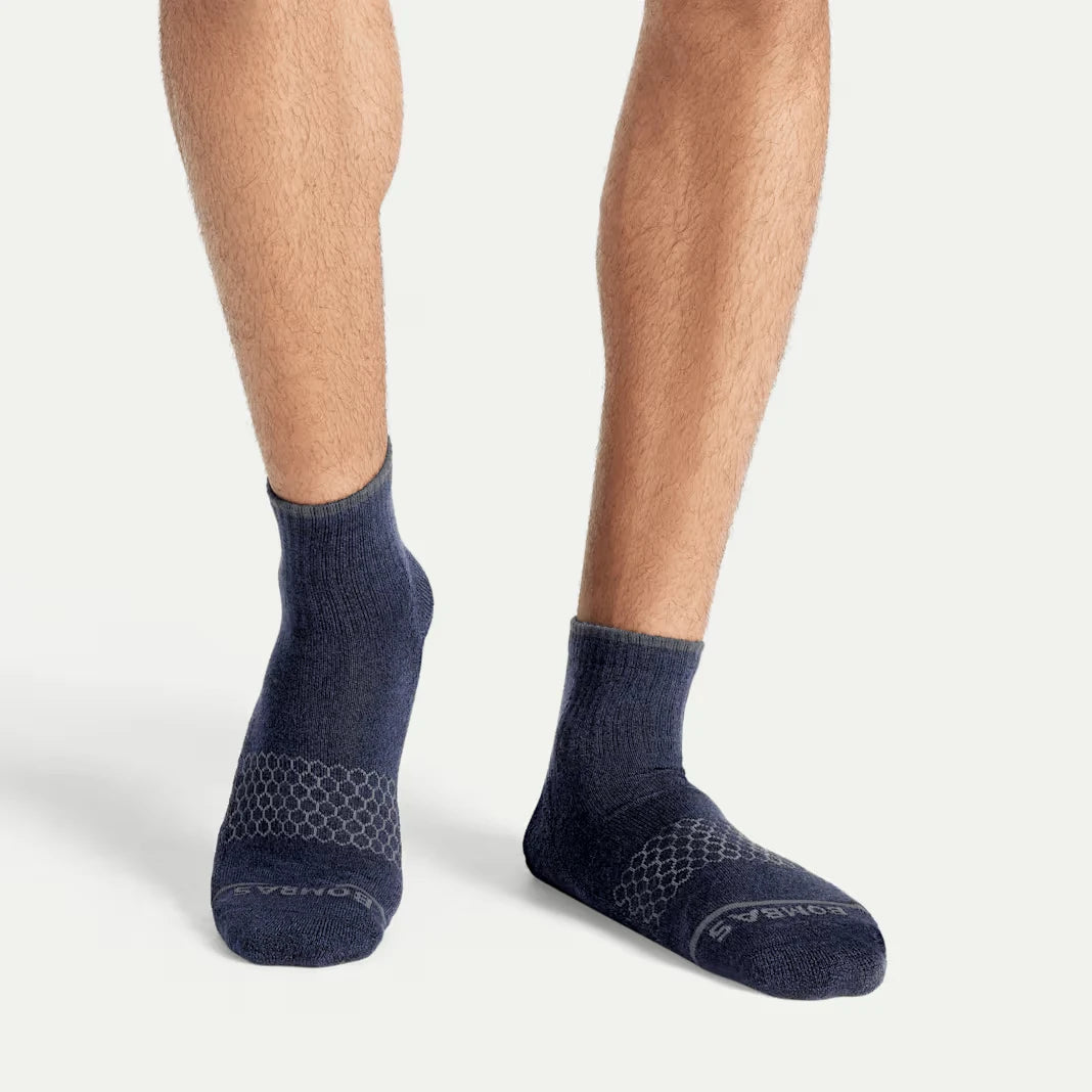 Men's Merino Wool Blend Quarter Sock 4-Pack - US 9410