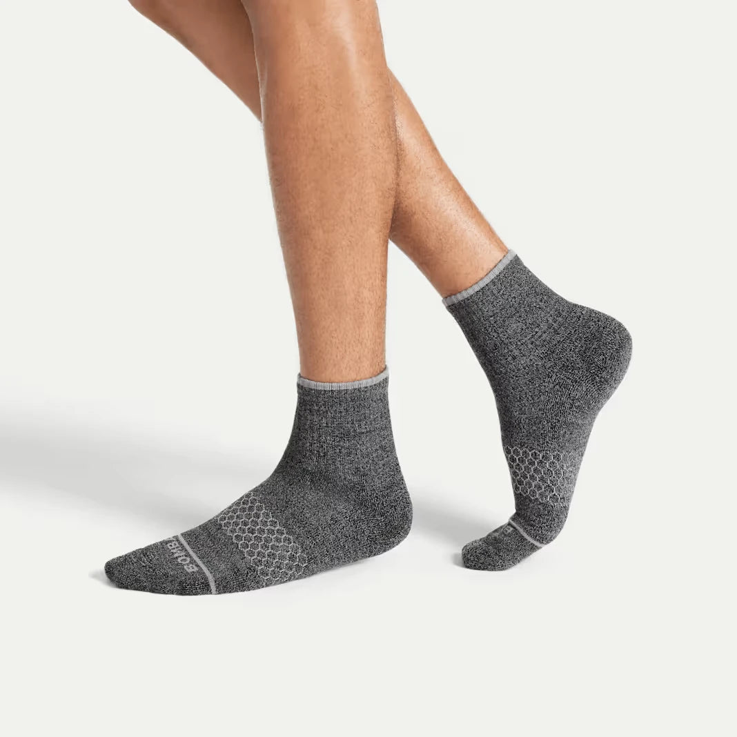 Men's Merino Wool Blend Quarter Sock 4-Pack - US 9410