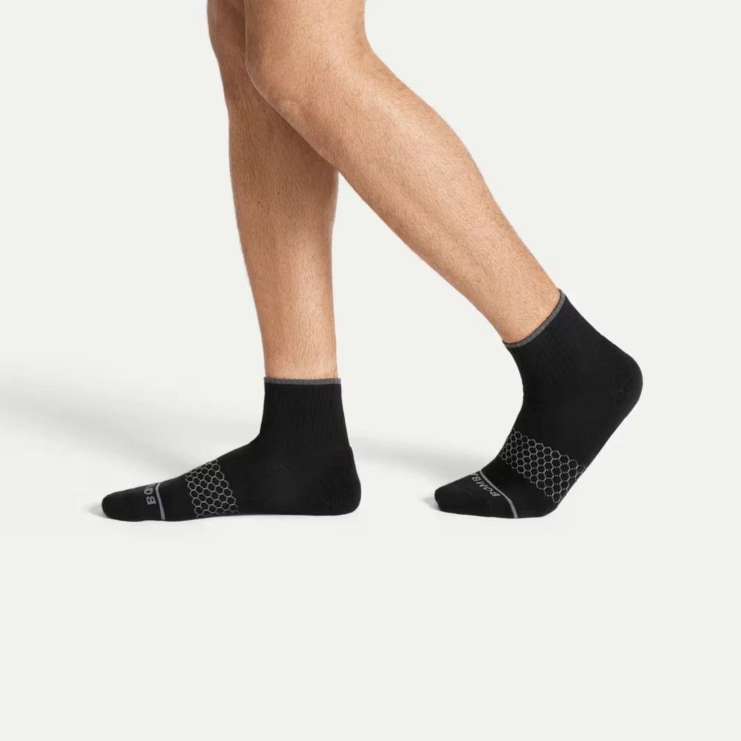 Men's Merino Wool Blend Quarter Socks - US 6978