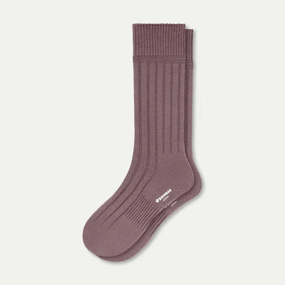 Men's Merino Cashmere Blend Rib Calf Socks - US 7513