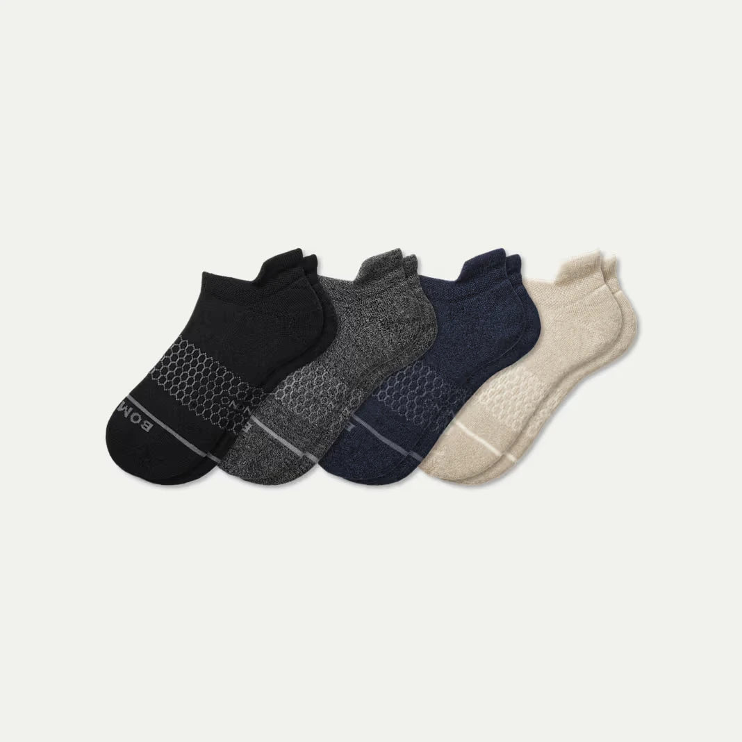 Men's Merino Wool Blend Ankle Sock 4-Pack - US 6005