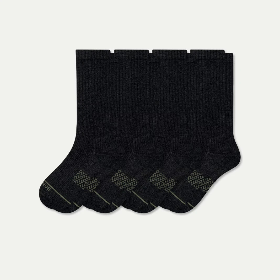 Men's Merino Wool Blend Modern Rib Calf Sock 4-Pack - US 1465