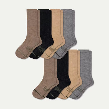 Men's Merino Wool Blend Modern Rib Calf Sock 8-Pack - US 8436