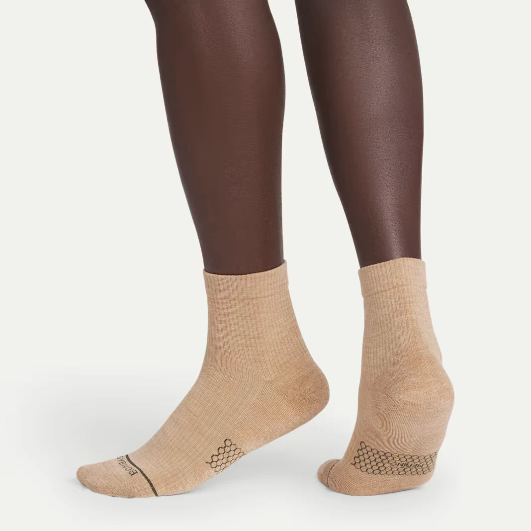 Men's Merino Wool Blend Modern Rib Quarter Sock 4-Pack - US 7769