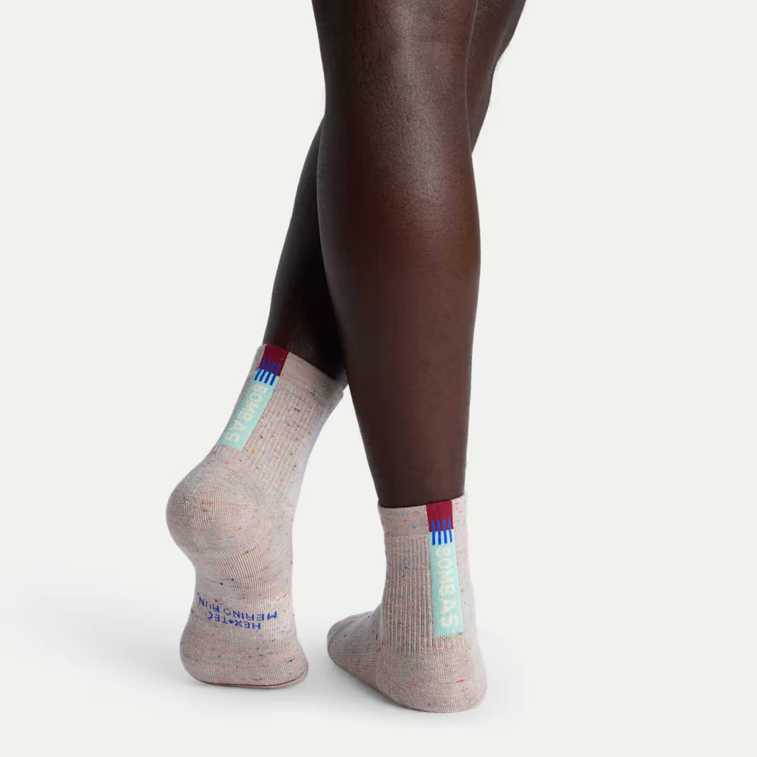 Men's Merino Wool Blend Run Quarter Sock 6-Pack - US 7515