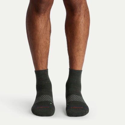 Men's Merino Wool Blend Run Quarter Sock 6-Pack - US 7515