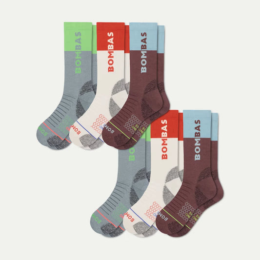 Women's Merino Wool Blend Hiking Calf Sock 6-Pack - US 8923