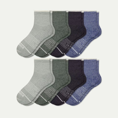 Men's Merino Wool Blend Quarter Sock 8-Pack - US 8985
