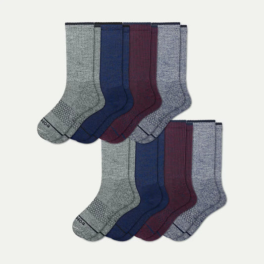 Men's Merino Wool Blend Calf Sock 8-Pack - US 1120