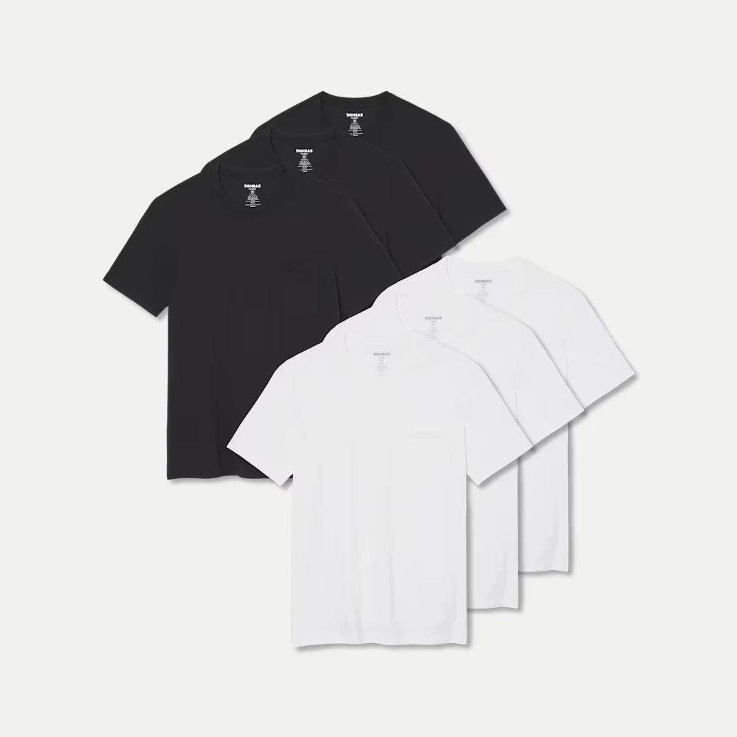 Men's Pima Cotton Pocket Crew Neck T-Shirt 6-Pack - US 2344