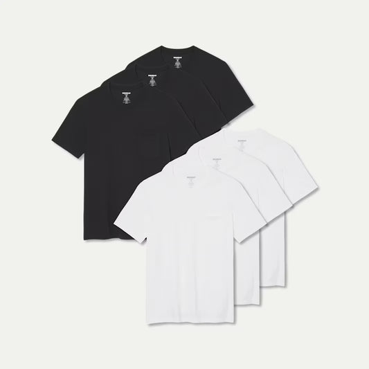 Men's Pima Cotton Pocket Crew Neck T-Shirt 6-Pack - US 2344