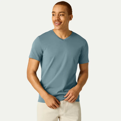 Men's Pima Cotton V-Neck T-Shirt - US 9861
