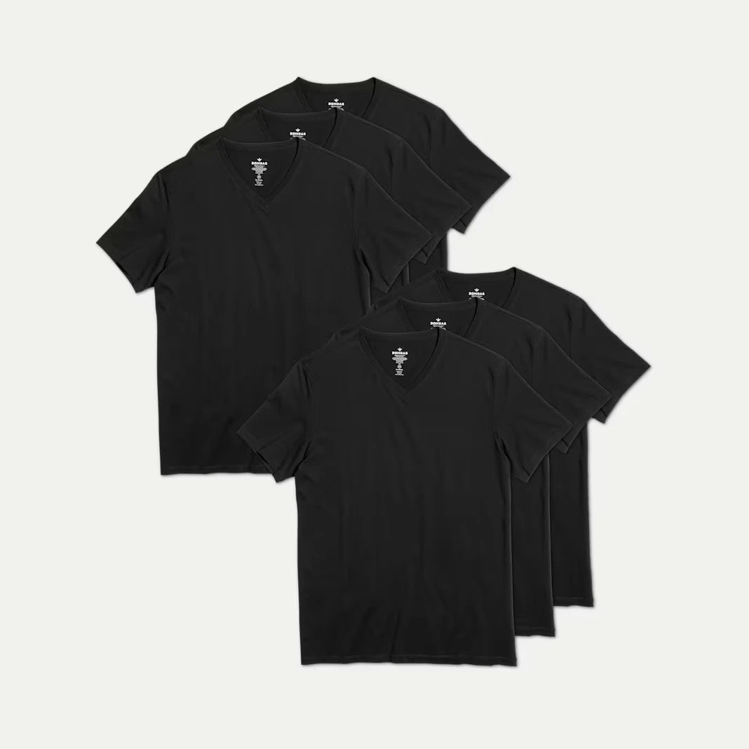 Men's Pima Cotton V-Neck T-Shirt 6-Pack - US 1602