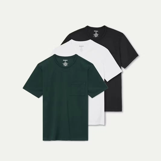 Men’s Premium Weight Pocket Crew Neck T-Shirt 3-Pack - US 1334
