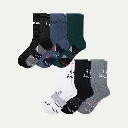 Men's Run Half Calf Sock 6-Pack - US 9583