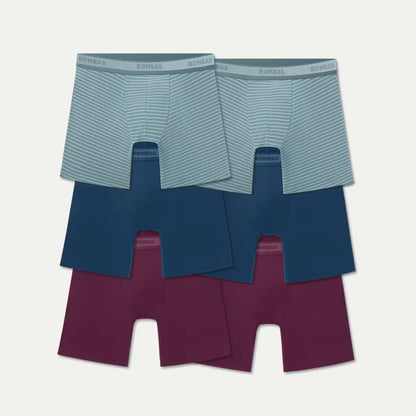 Men's Soft Flex Boxer Brief 6" 6-Pack - US 8090