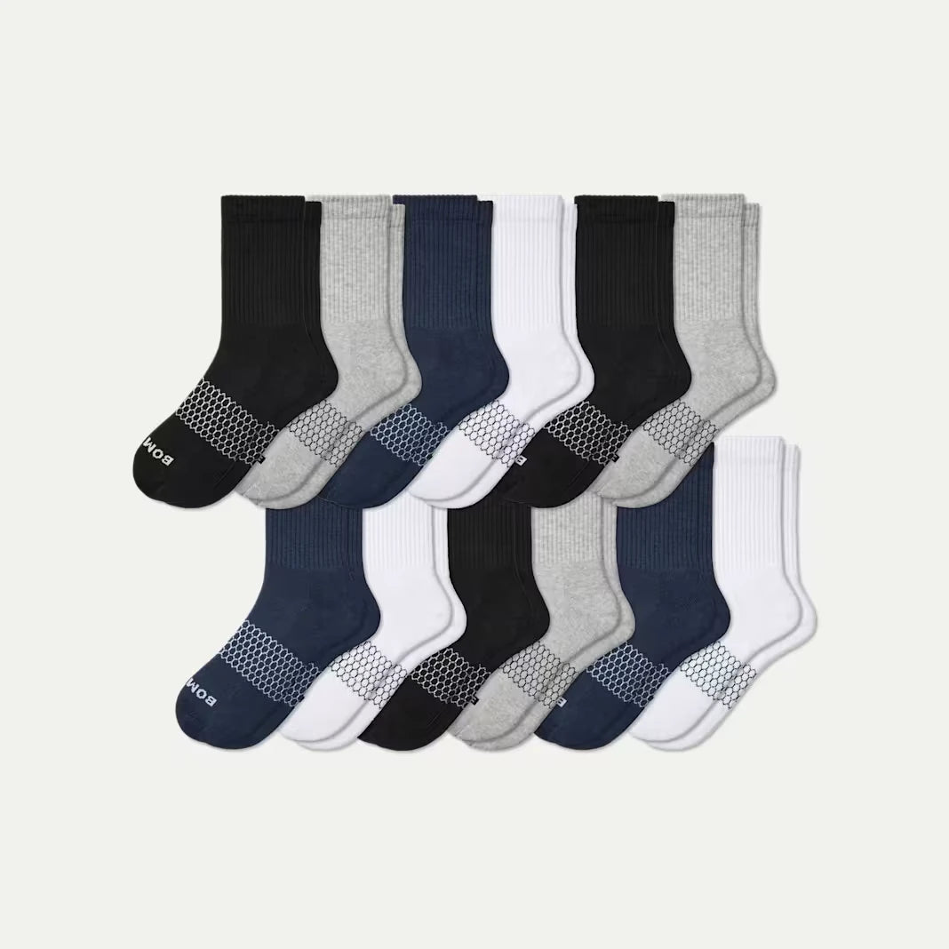 Men's Solids Half Calf Sock 12-Pack - US 3086