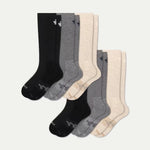Women's Travel Compression Knee High Sock 6-Pack (15-20mmHg) - US 5801