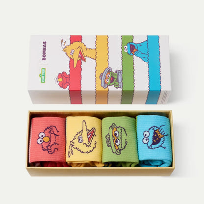 Sesame Street | Bombas Youth Calf Sock 4-Pack Gift Box - US 7149